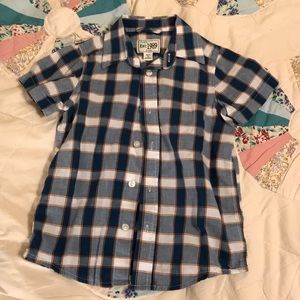 Blue checkered dress shirt size 4